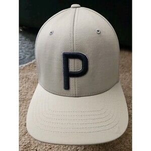 Puma P 110 Flex Fit Snap Back Hat Grey Tour Exclusive - Golf Fish Hunt Run